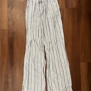 Striped Wide-Leg Pants
